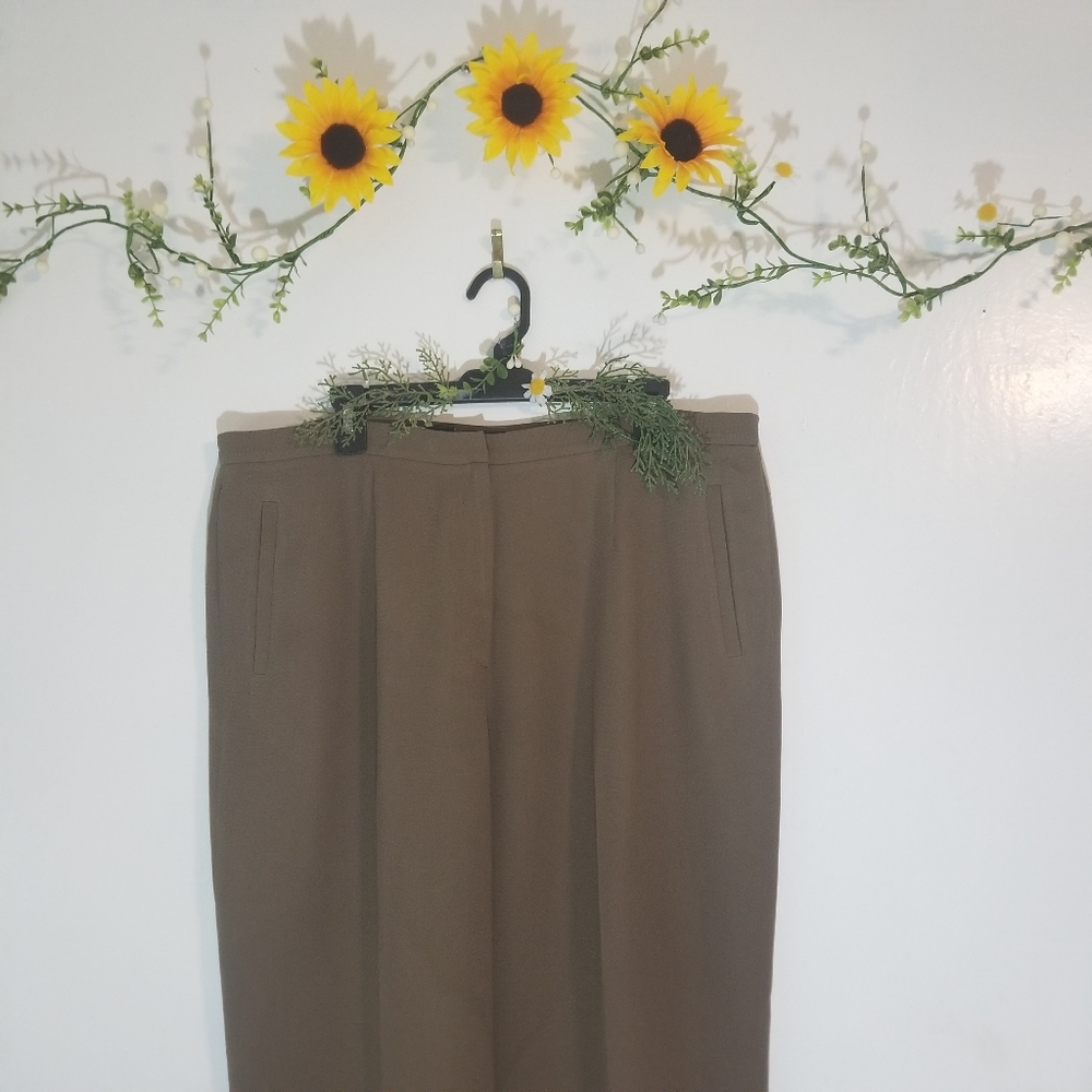 Rafaella tan wide leg pants